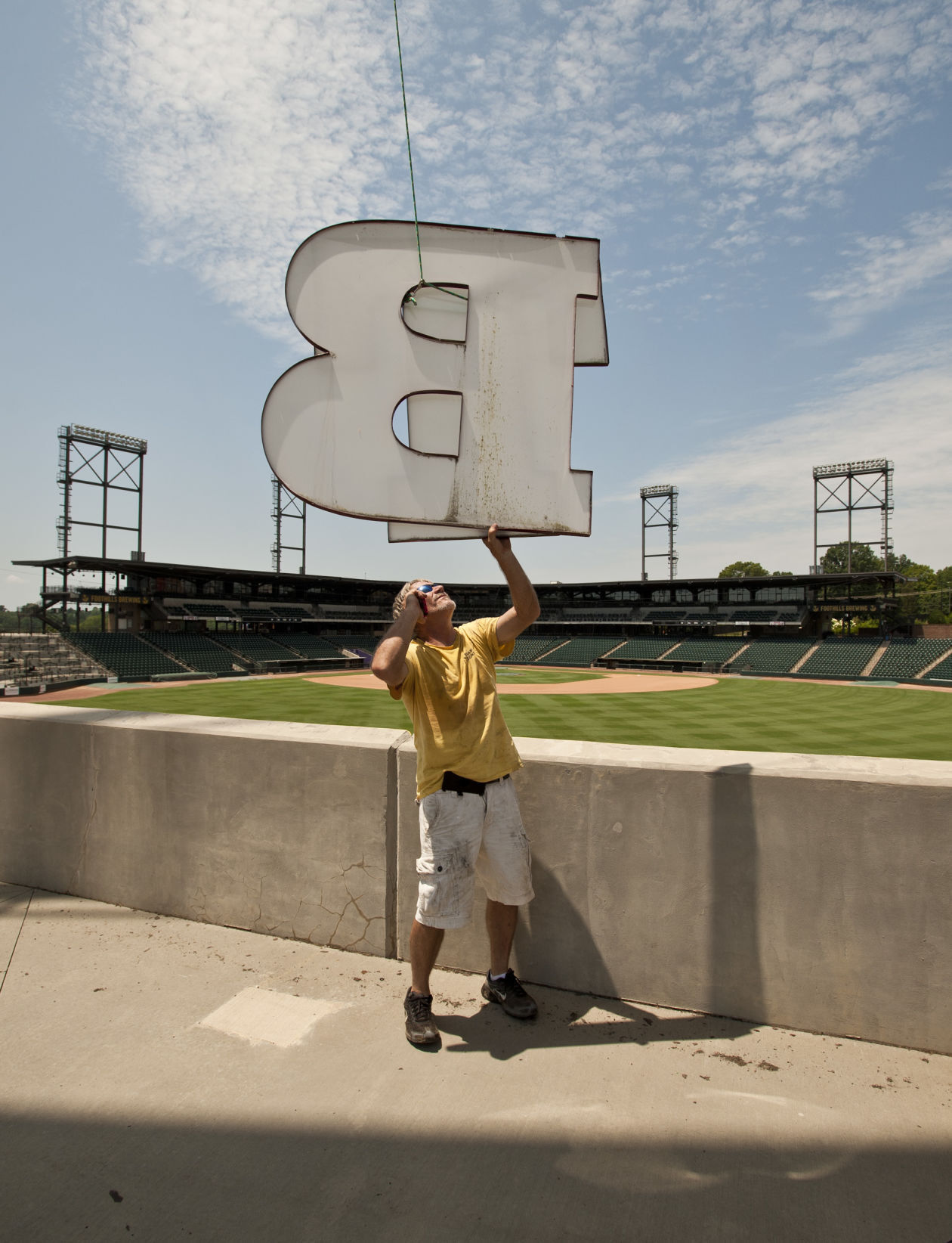 BB&T Ballpark sign removal